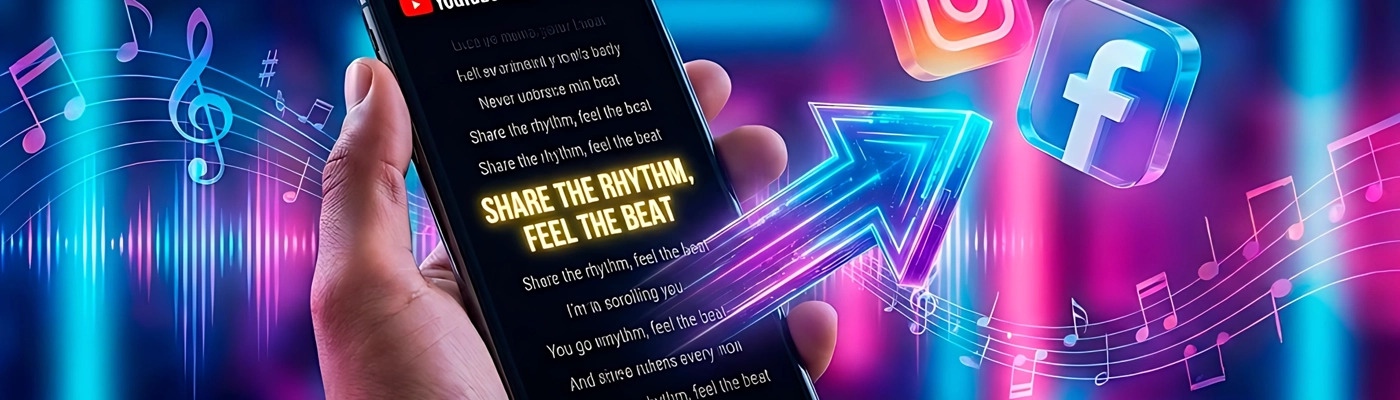 compartilhar letras do YouTube Music